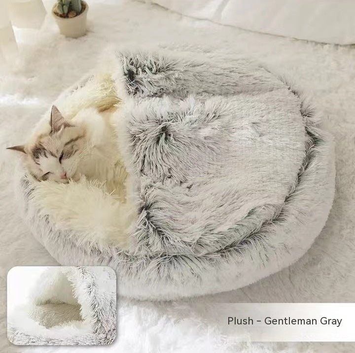 Plush cat bed, view 4