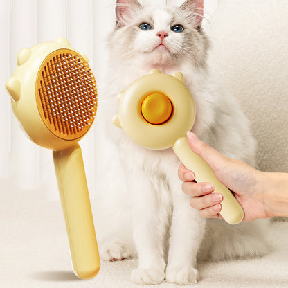 Self-cleaning corner massage brush for cats, wall-mounted self-groomer