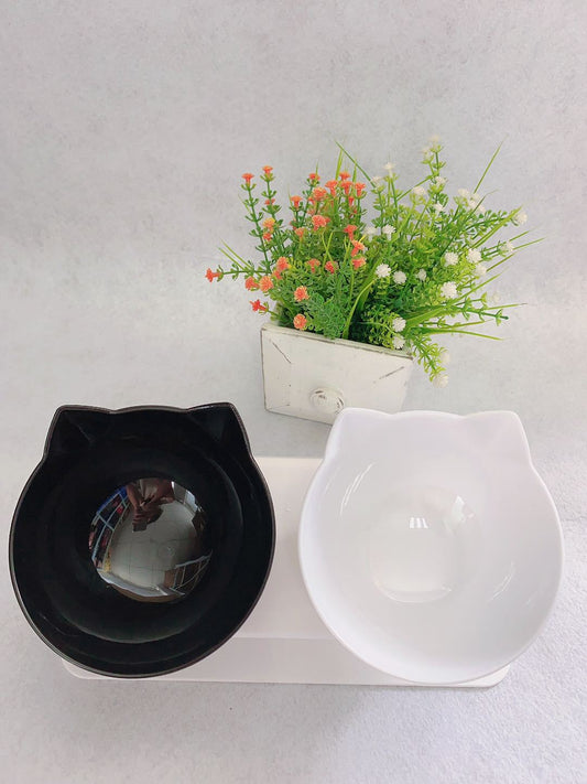 Raised double cat bowl, view 5