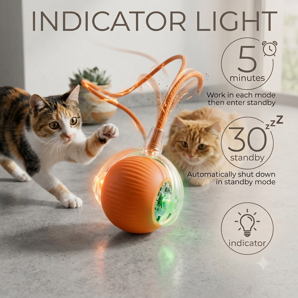 Interactive Cat Ball – Rechargeable Smart Toy